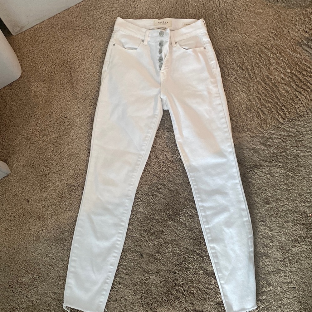 PacSun High-Rise Ankle Jegging, Size 25, Color White